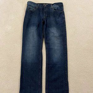 Beverly Hills Polo Club Mens 36x32 Jeans Medium Wash Faded Denim Blue Casual